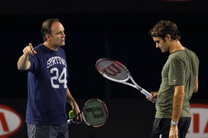 Roger Federer and Paul Annacone