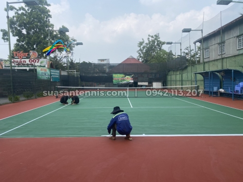 Dự án sửa chữa và sơn lại sân tennis Nhật Nguyệt ở Bình Thạnh 2