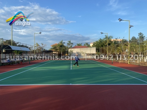 Tín Nghĩa hoàn thành dự án sửa chữa và sơn lại sân tennis...