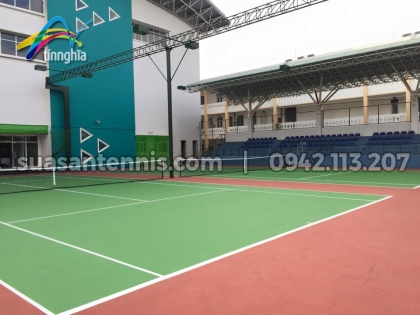 Thi công 02 sân tennis Trung Tâm TDTT Hồ Xuân Hương, Q3