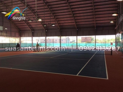 Thi công 3 sân tennis (2 mái che, 1 ngoài trời) ở 309 Nguyễn Hội, Tp Phan Thiết