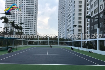 Thi công 1 sân tennis Hoàng Anh Gia Lai quận 8