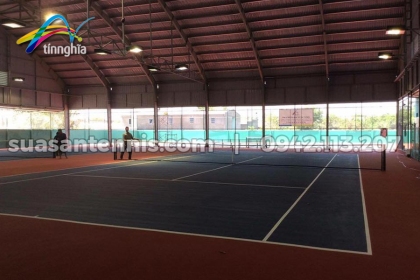 Thi công 2 sân tennis mái che và 1 sân tennis ngoài trời cho Tuấn Loan