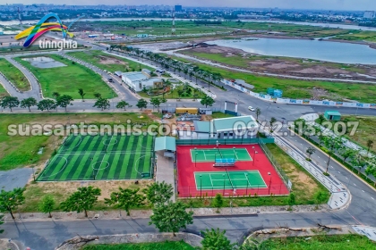 Thi công 2 sân tennis KDC Vạn Phúc