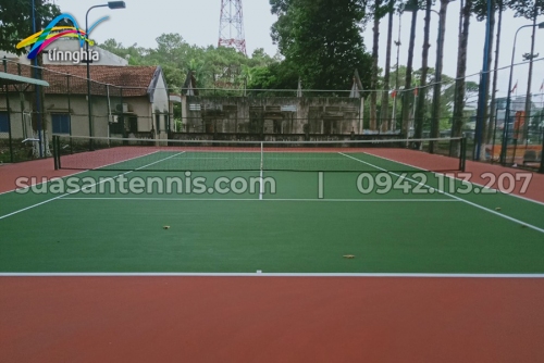 Dự án sửa chữa, sơn lại 2 lớp sơn Nova sports cho 1 sân tennis UBND Phước Long - Bình Phước