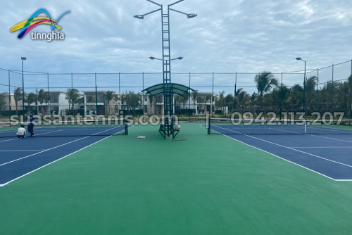 Dự án thi công 2 sân tennis Melia Hồ Tràm