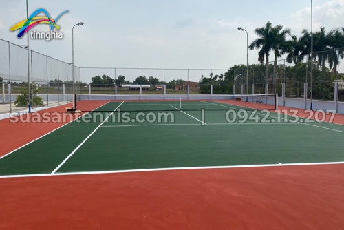 Dự án thi công thảm nhựa & Sơn hệ thống 6 lớp Sơn Sport Master cho 1 sân tennis