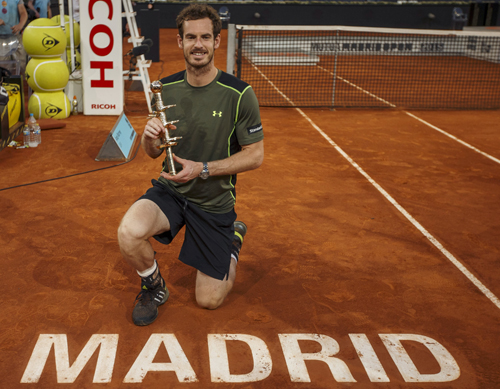 Murray phế ngôi Nadal, trở thành tân vương Madrid Masters