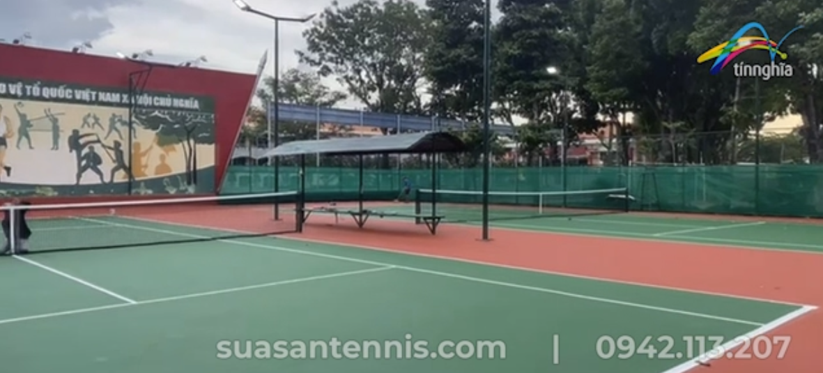 Tín Nghĩa hoàn thành thi công cải tạo sửa chữa 2 sân tennis ở Gò Dầu, Quận Tân Phú