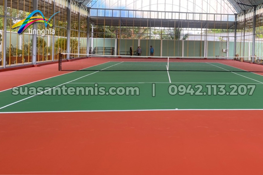 Ngày 11/01/2022, Tín Nghĩa hoàn thành thi công dự án trải thảm nhựa Sân tennis Củ Chi