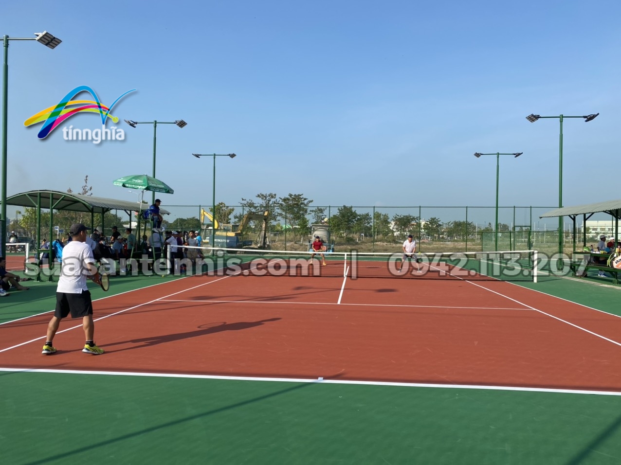 Tín Nghĩa sửa chữa 3 sân tennis bị làm sai quy trình ở Khu thể thao Huyện Hồng Ngự 1