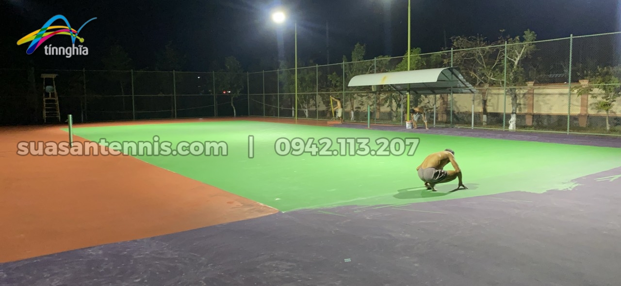 Tín Nghĩa sửa chữa sân tennis cho bộ tư lệnh biên phòng TP Cao Lãnh 6
