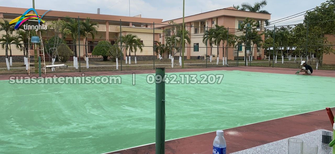 Tín Nghĩa sửa chữa sân tennis cho bộ tư lệnh biên phòng TP Cao Lãnh 9