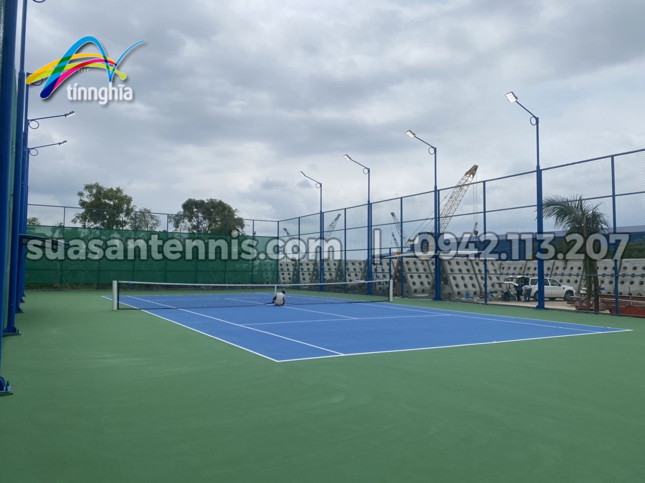 Thi công sân tennis tiêu chuẩn quốc tế cho công ty Việt Nhật, Mỹ Tho 3