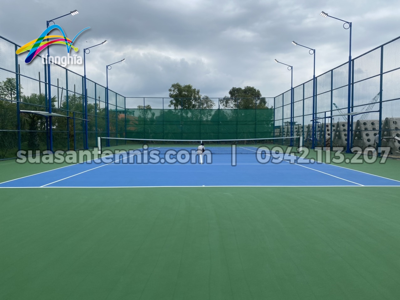 Thi công sân tennis tiêu chuẩn quốc tế cho công ty Việt Nhật, Mỹ Tho 5