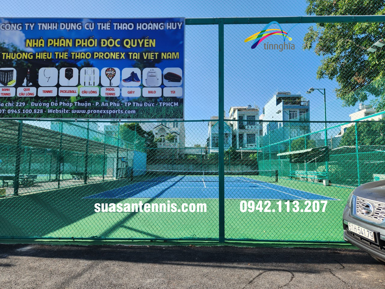 Cập nhật thi công sân tennis Quân đội Quận 12